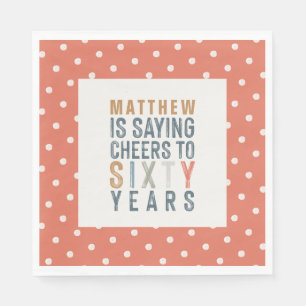 60th birthday party accessories decor napkins