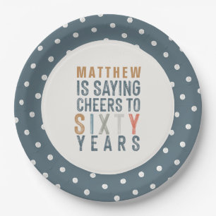 60th birthday party accessories decor paper plates
