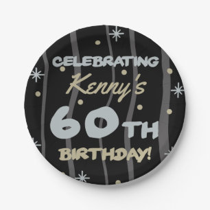 60th Birthday Party Add Your Name Paper Plates