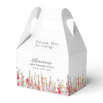 60th Birthday Party August Birth Month Flower Favor Boxes