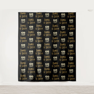 60th Birthday Party Backdrop   Step and Repeat
