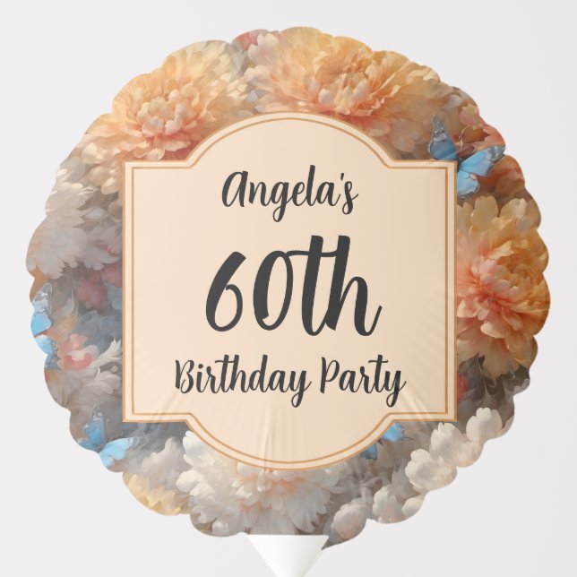60th Birthday Party Balloon (Front)