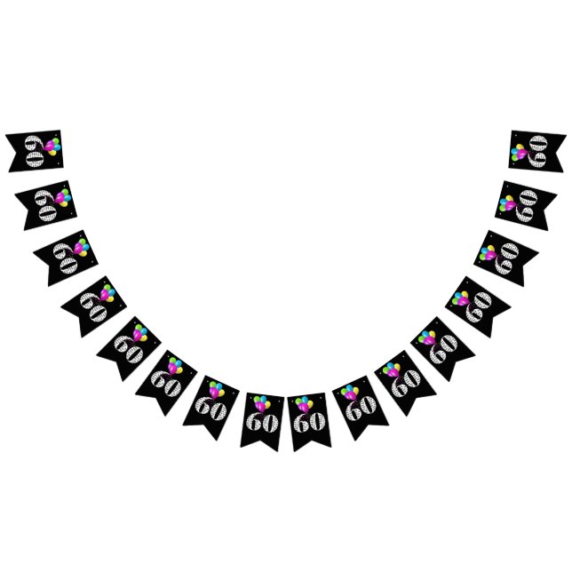 60th birthday party balloons bunting flags (All)