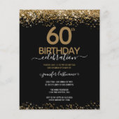 60th Birthday Party Budget Invitation | Zazzle