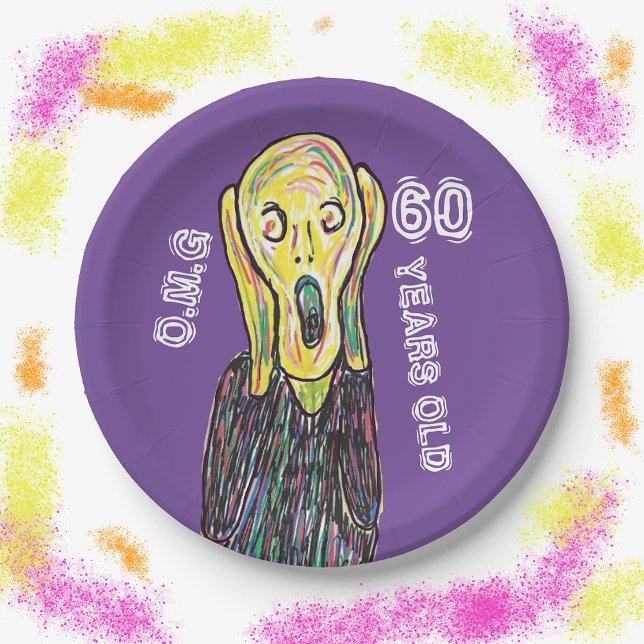 60th Birthday party celebrations 60 years Paper Plates (Creator Uploaded)