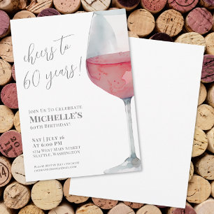 60th Birthday Party Cheers To Sixty Invitation