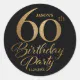 60th Birthday Party Classic Round Sticker | Zazzle