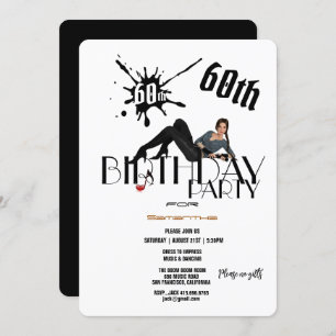 60th Birthday Party Classy Lady Unique Invitation