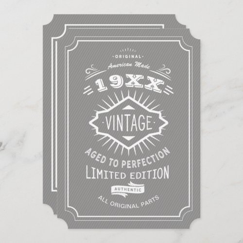 60th Birthday Party Custom Color Limited Edition Invitation