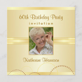 60th Birthday Party - Custom Photo Invitations