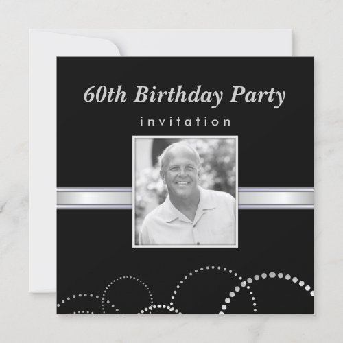 60th Birthday Party Custom Photo Invitations