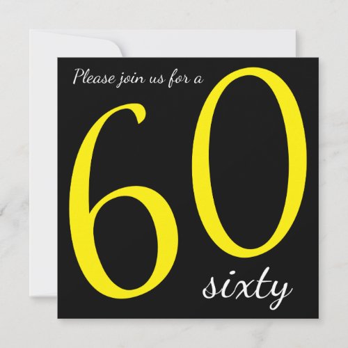 60th Birthday Party   DIY Text Invitation