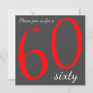 60th Birthday Party    DIY Text Invitation
