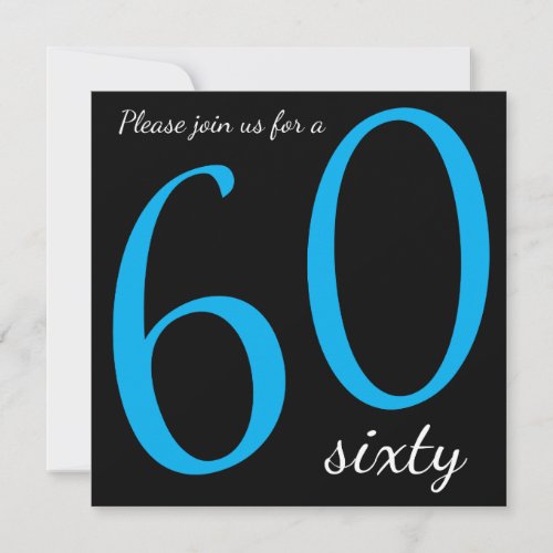 60th Birthday Party   DIY Text Invitation