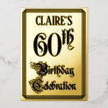 [ Thumbnail: 60th Birthday Party — Elegant Script + Custom Name Invitation ]