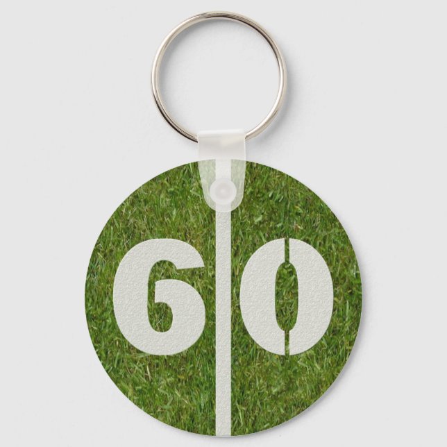 60th Birthday Party Favor Keychain (Front)