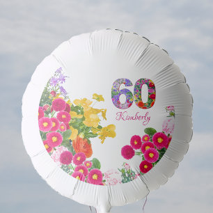 60th birthday party floral flowers bouquet balloon
