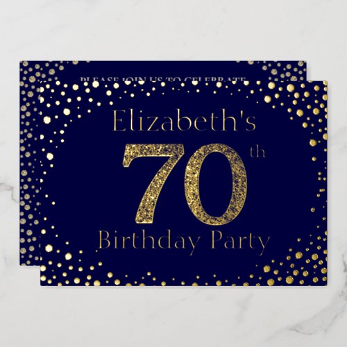 60th Birthday Party Foil Invitation