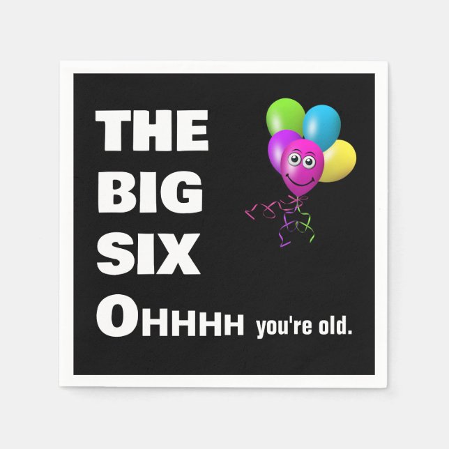 60th Birthday Party Getting Old Humor  Napkins (Front)