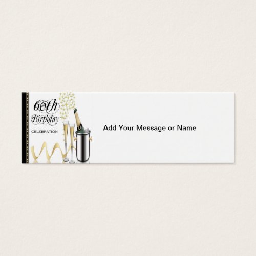 60th Birthday Party Gift Tag Business Card Templates