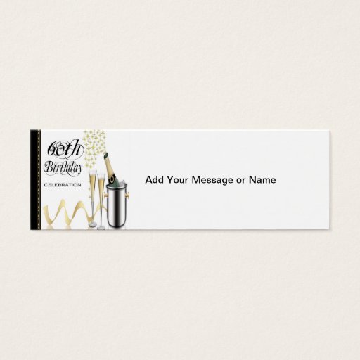 Customizable 60th Birthday Party Gift Tag Business Card Templates