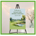 60th Birthday Party Golf Men's Welcome   Foam Board<br><div class="desc">This scenic watercolor 60th Birthday Party Welcome foam board features a Golf theme and it's perfect for a Golfer. Watercolor with a touch of photographed actual grass added in. Much to personalize to make appropriate for your own event and easily changed for any year. Any design questions, just send a...</div>