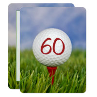 60th Birthday Party Golf theme Invitation