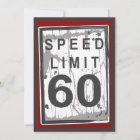 60th Birthday Party Grungy Speed Limit Sign