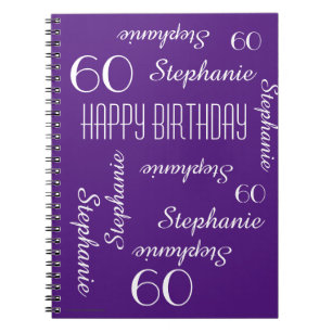 60th Birthday Party Guest Book, Repeating Names Notebook