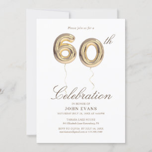 60th Birthday Party Invitation