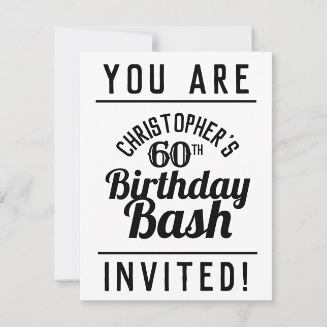 60th Birthday Party Invitation (Front)