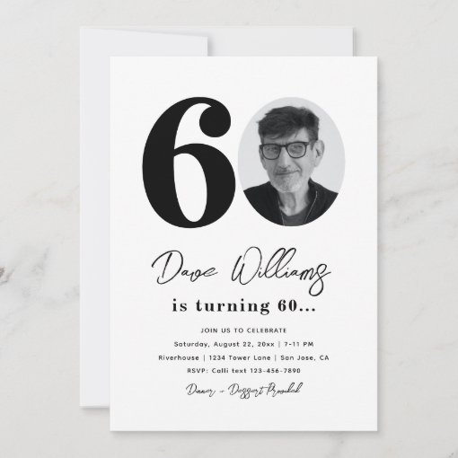 60th Birthday Party Invitation | 60th Birthday | Zazzle