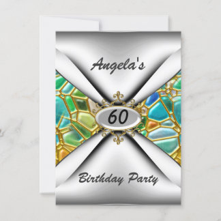 60th birthday party Invitation sixty
