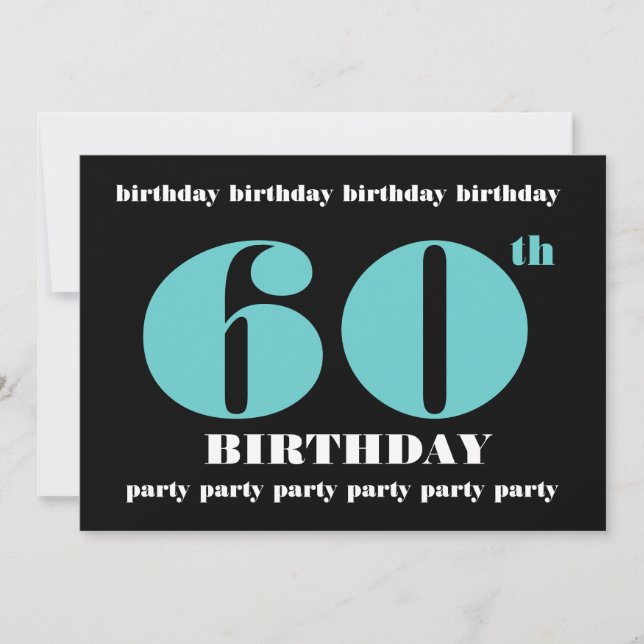 60th Birthday Party Invitation Template (Front)