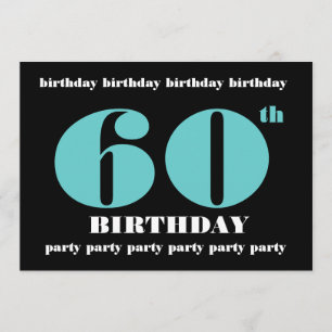 60th Birthday Party Invitation Template