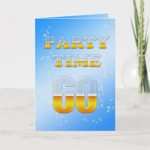 60th birthday party invitation with lots of beer