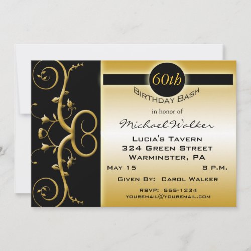 60th Birthday Party Invitations