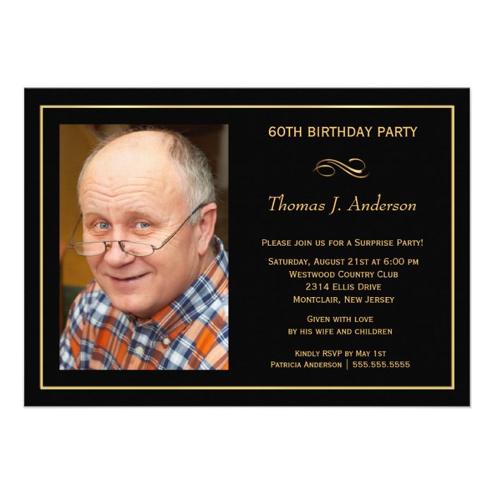 60th Birthday Party Invitations   Add your photo