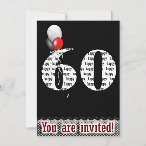 60th Birthday Party Invite