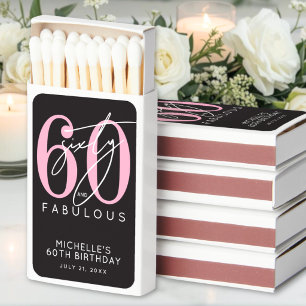 60th Birthday Party Matchboxes
