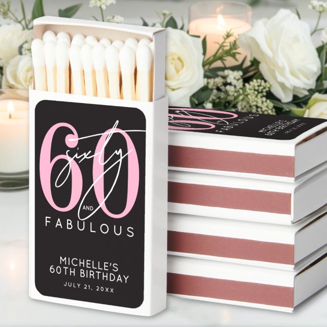 60th Birthday Party Matchboxes (60th Birthday Party Matchboxes )