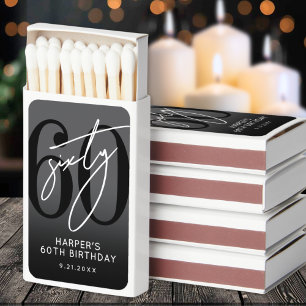 60th Birthday Party Matchboxes