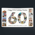 60th Birthday Party Number 60 Photo Collage Banner<br><div class="desc">Mark sixty years of wonderful memories and adventures with this captivating 60th Birthday Number Photo Collage. This customizable template is the perfect blend of creativity and sentiment, allowing you to create a truly memorable gift for your loved one's special day. Capture the essence of incredible years in a single masterpiece...</div>