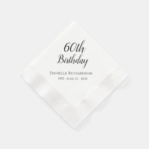 60th Birthday Party Paper Napkins