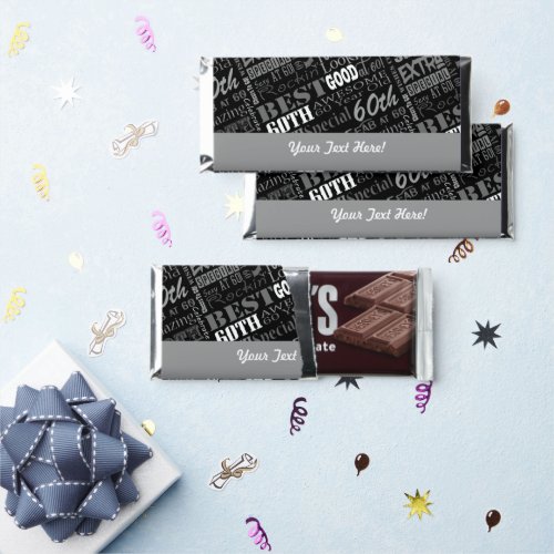 60th Birthday Party Personalized Gifts Hershey Bar Favors