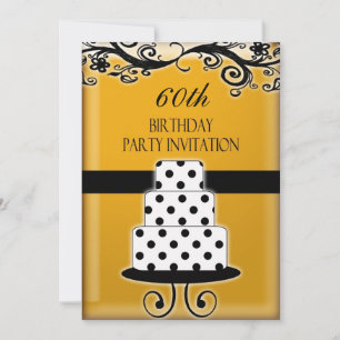 60th Birthday Party Personalized Invitation