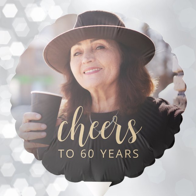 60th Birthday Party Photo Cheers Balloon (Creator Uploaded)