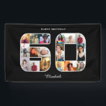 60th Birthday Party Photo Collage  Banner<br><div class="desc">Easily edit the text and photos to suite your occasion. Look who's birthday it is. Turning a new decade is a great time to celebrate! Want to help somebody celebrate on their 60th birthday? These photo birthday party banners will enhance the big day of fun with friends and family at...</div>