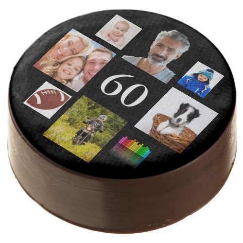 60th birthday party photo collage guy black chocolate covered oreo