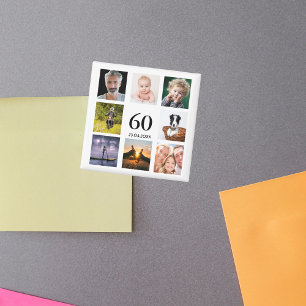 60th birthday party photo collage guy magnet
